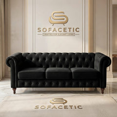 Olympia Chesterfield Plush velvet Sofa Set