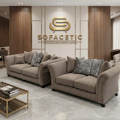 Juxen Jumbo Cord Designer Sofa Set
