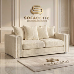 Ruby Alaska Chenile Sofa Set