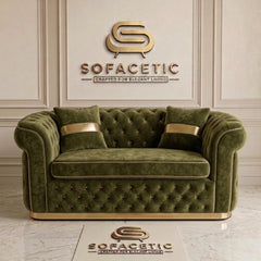 Madrid Plush Velevt Chesterfield Sofa Set