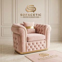 Madrid Plush Velevt Chesterfield Sofa Set