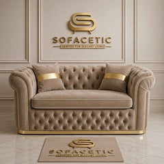 Madrid Plush Velevt Chesterfield Sofa Set