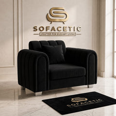Lilly Plush Velvet Fabric Luxury Sofa Set