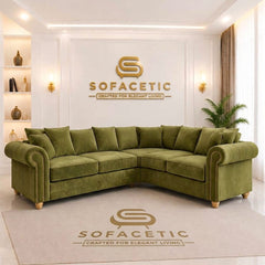 Olympia Ashwin Plush velvet Sofa Set