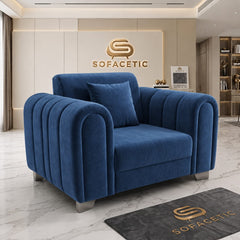 Lilly Plush Velvet Fabric Luxury Sofa Set