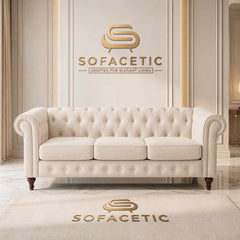 Olympia Chesterfield Chenile Sofa Set