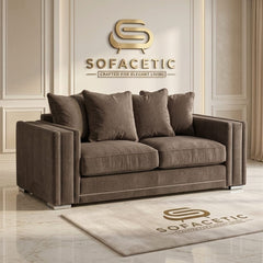 Ruby Alaska Chenile Sofa Set