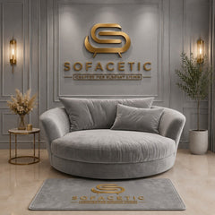 Rivo Plush Velvet Fabric Sofa Set