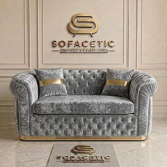Madrid Crush Velevt Chesterfield Sofa Set