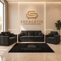 Ruby Alaska Chenile Sofa Set