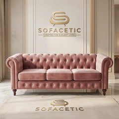Olympia Chesterfield Plush velvet Sofa Set