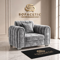Lilly Crush Velvet Fabric Luxury Sofa Set