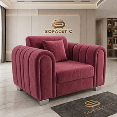 Lilly Plush Velvet Fabric Luxury Sofa Set