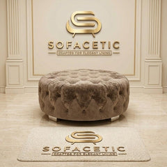 Premium Footstool in Naples Fabric