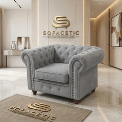 Olympia Chesterfield Jumbo Cord Sofa Set