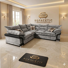 Dino Crushed Velvet Modern Sofa Set