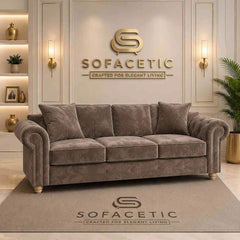Olympia Ashwin Plush velvet Sofa Set
