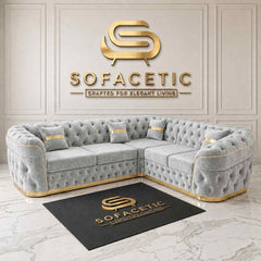 Madrid Plush Velevt Chesterfield Sofa Set