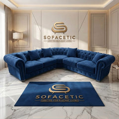 Olympia Chesterfield Plush velvet Sofa Set