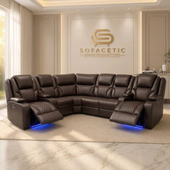 Orlando Recliner Sofa Brown Set