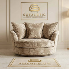 Juxen Crush Velvet Designer Sofa Set