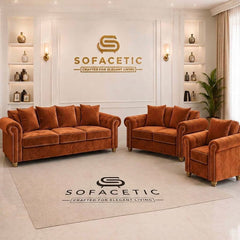 Olympia Ashwin Plush velvet Sofa Set