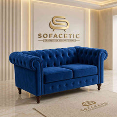 Olympia Chesterfield Plush velvet Sofa Set