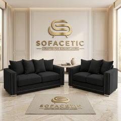 Ruby Alaska Chenile Sofa Set