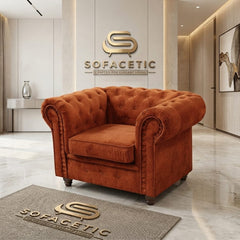 Olympia Chesterfield Plush velvet Sofa Set