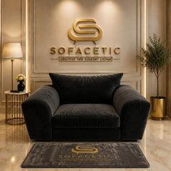 Rivo Plush Velvet Fabric Sofa Set