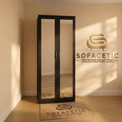 2 Door Black Color Wardrobe