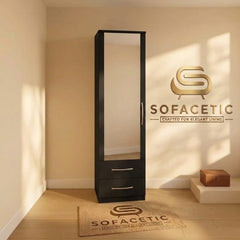 Single Door Black Color Wardrobe