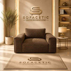 Salon Jumbo Cord Fabric Sofa