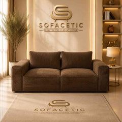 Salon Jumbo Cord Fabric Sofa