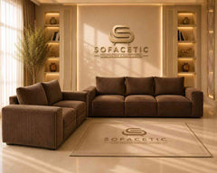 Salon Jumbo Cord Fabric Sofa