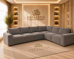 Salon Jumbo Cord Fabric Sofa