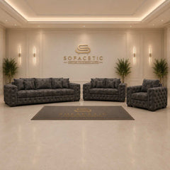 Ashton Naples Fabric Luxury Sofa Set