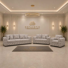 Ashton Naples Fabric Luxury Sofa Set