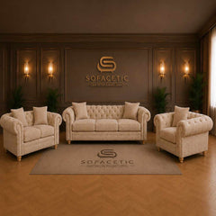 Olympia Ashwin Chenile Sofa Set