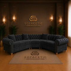 Olympia Ashwin Chenile Sofa Set