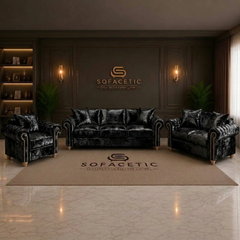 Olympia Ashwin Crush velvet Sofa Set