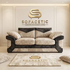 Dino Crushed Velvet Modern Sofa Set