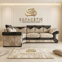 Dino Crushed Velvet Modern Sofa Set