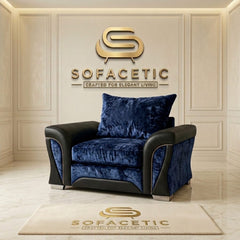 Shanon Crush Velvet Fabric Stylish Sofa Set