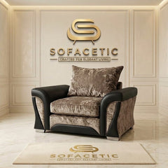 Shanon Crush Velvet Fabric Stylish Sofa Set
