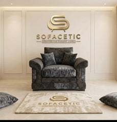 Dino Crushed Velvet Modern Sofa Set