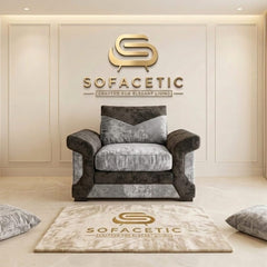 Dino Crushed Velvet Modern Sofa Set