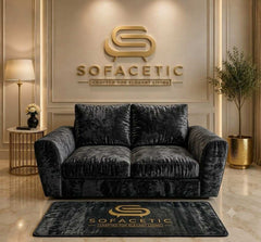 Rivo Crushed Velvet Fabric Sofa Set