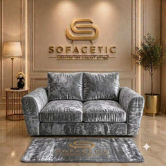 Rivo Crushed Velvet Fabric Sofa Set