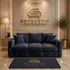 Rivo Crushed Velvet Fabric Sofa Set